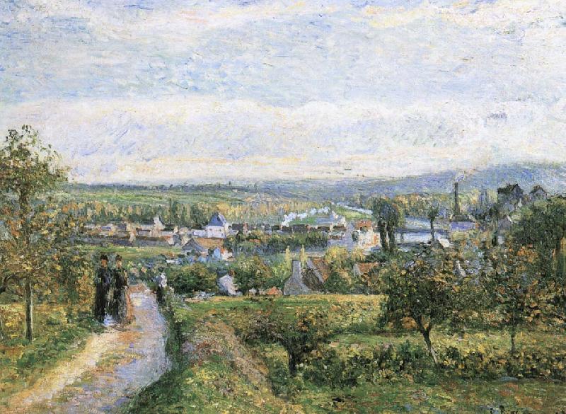 Camille Pissarro Pang plans scenery Schwarz oil painting image